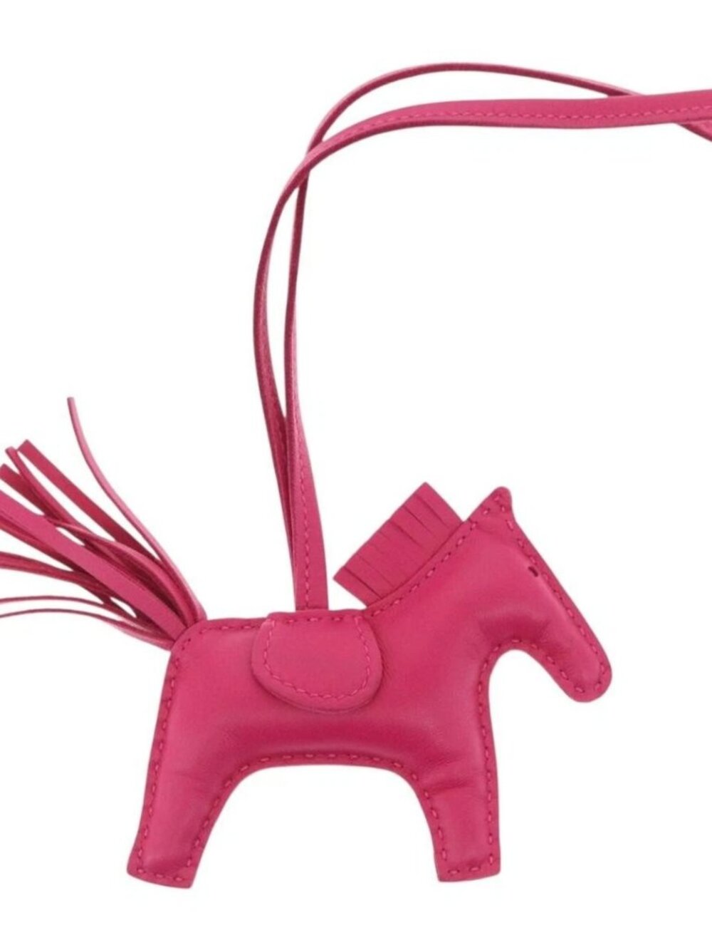 HERMES Rodeo Charm PM Charm Leather Pink Auth ka1569M - Picture 6 of 12
